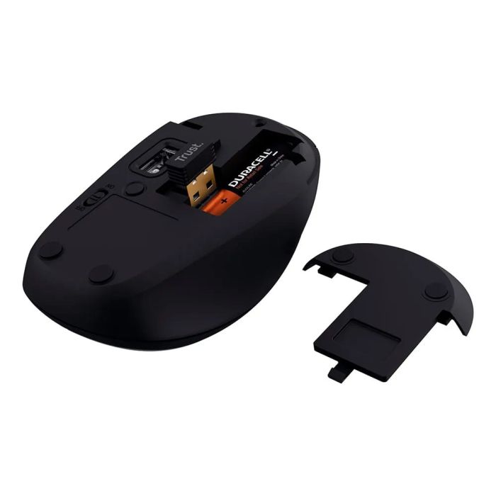 Мышь Trust Yvi+ Compact Multi-Device, WL/BT/USB-A, черный