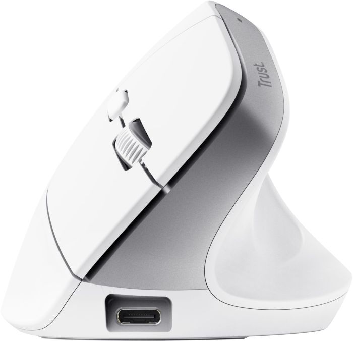 Мышь Trust Bayo+ Multidevice Ergonomic, BT/WL/USB-A, біла
