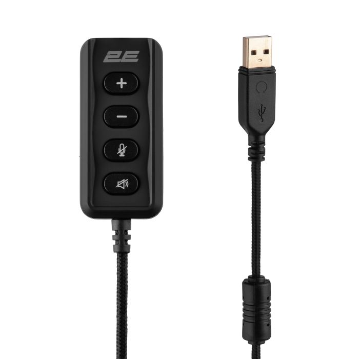 Гарнитура игровая 2E GAMING HG355, 7.1, mini-jack/dual 3.5мм/USB-A, 1.5/1.5/0.2м, чёрный