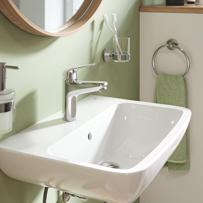 Змішувач для раковини Grohe QuickFix Swift M  довж. виливу - 116мм, неповоротний, 1 важіль, хром