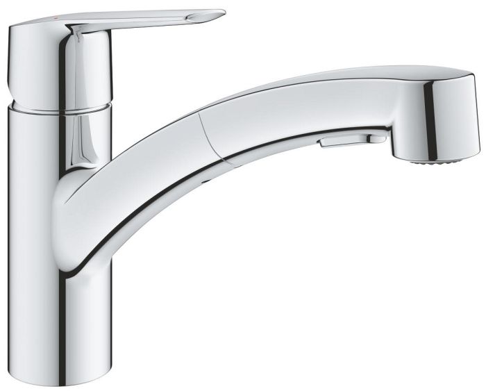 Смеситель для кухни Grohe Start, длина излива - 227мм, поворотный/вытяжной, 1рычаг, хром