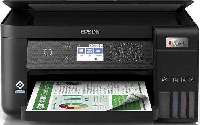 МФУ ink color A4 Epson EcoTank L6260 33_20 ppm Duplex USB Ethernet Wi-Fi 4 inks Black Pigment