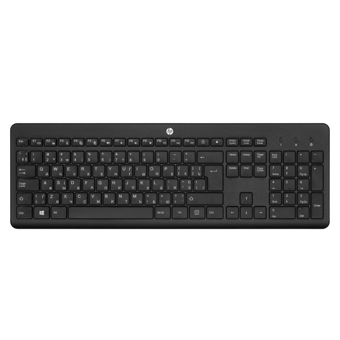 Клавиатура мембранная HP 230, 106key, WL, EN/UK, чёрный