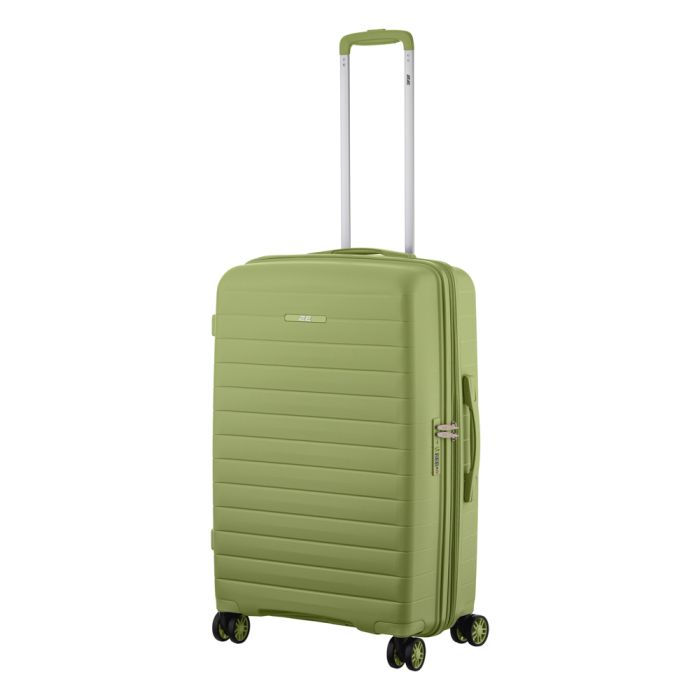 Чемодан 2E, Aero, полипропилен, средний, 63/78 л, TSA, 4 колеса, EXP, оливково-зелёный