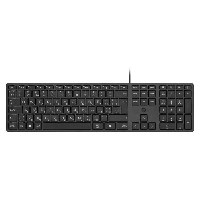 Клавиатура мембранная HP 320K, 109key, USB-A, EN/UK, чорний