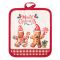 Прихватка Ardesto Christmas Gingerbread 18х20см, 100% поліестер (верх), 100% бавовна (низ), червоний