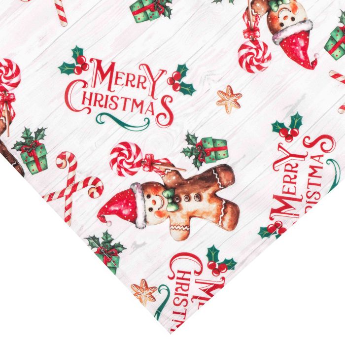 Скатертина Ardesto Christmas Gingerbread 120х140см, 100% поліестер, червоний