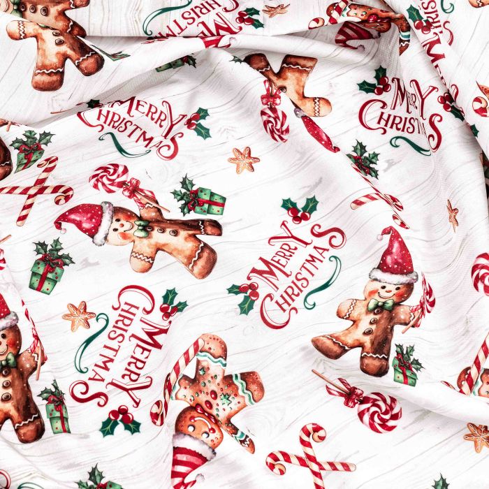 Скатертина Ardesto Christmas Gingerbread 120х140см, 100% поліестер, червоний
