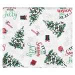 Скатертина Ardesto Christmas Tree 120х140см, 100% поліестер, зелений