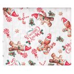 Скатертина Ardesto Christmas Gingerbread 140х180см, 100% поліестер, червоний
