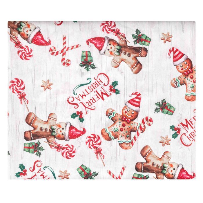 Скатерть Ardesto Christmas Gingerbread 140х180см, 100% полиэстер, красный