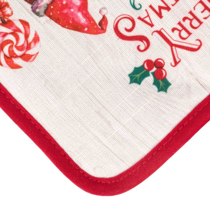 Набор прихваток для кухни Ardesto Christmas Gingerbread 18х20см, 18х30см, 100% полиэстер (верх), 100% хлопок (низ), красный