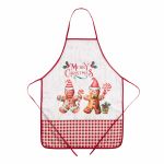 Фартух Ardesto Christmas Gingerbread 60х80см, 100% поліестер, червоний