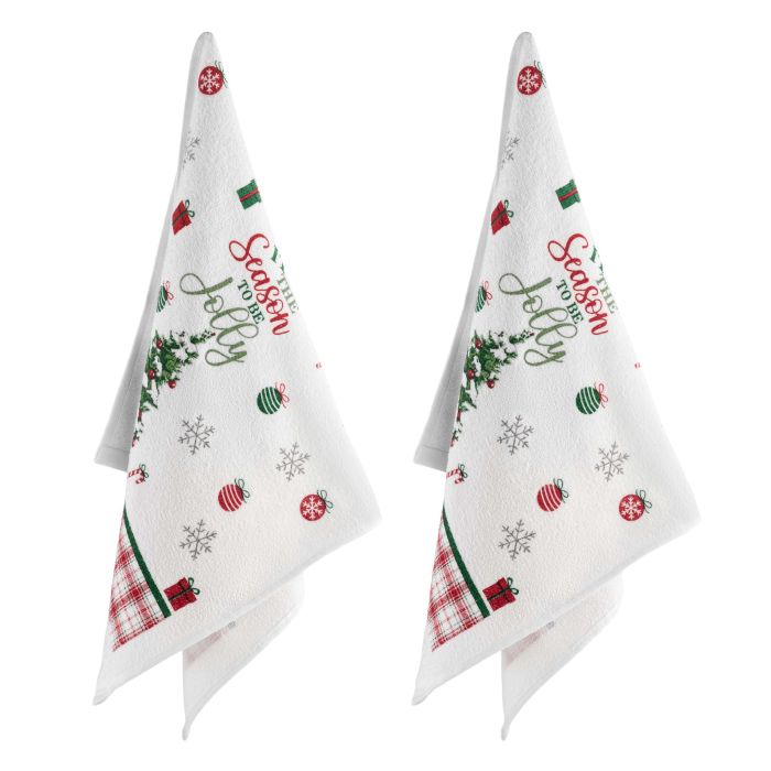 Подарочный набор полотенечек в коробке Ardesto Christmas Tree 38х63см, 2шт, 100% хлопок, зеленый