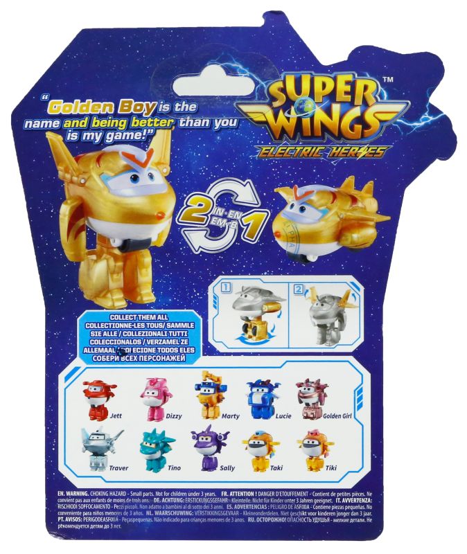 Ігрова фігурка-трансформер Super Wings Transform-a-Bots Золотий Хлопчик (Golden Boy)