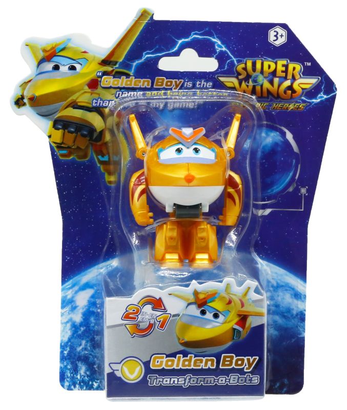 Игровая фигурка-трансформер Super Wings Transform-a-Bots Золотой Мальчик (Golden Boy)