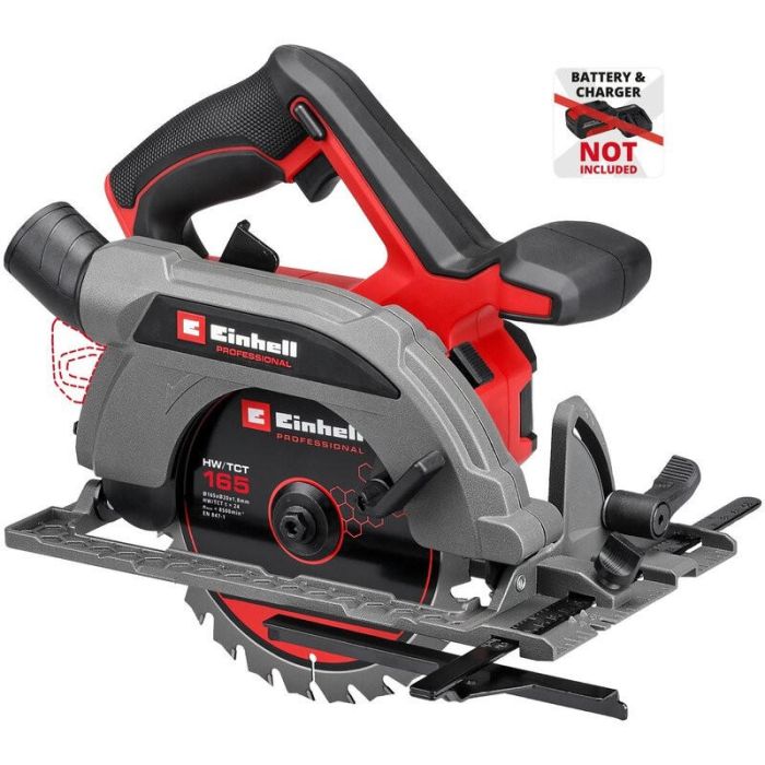 Пила дисковая аккумуляторная Einhell TP-CS 18/165 Li BL-Solo бесщеточная 18В 5000об/мин 165х20мм 2.95кг без АКБ и ЗП