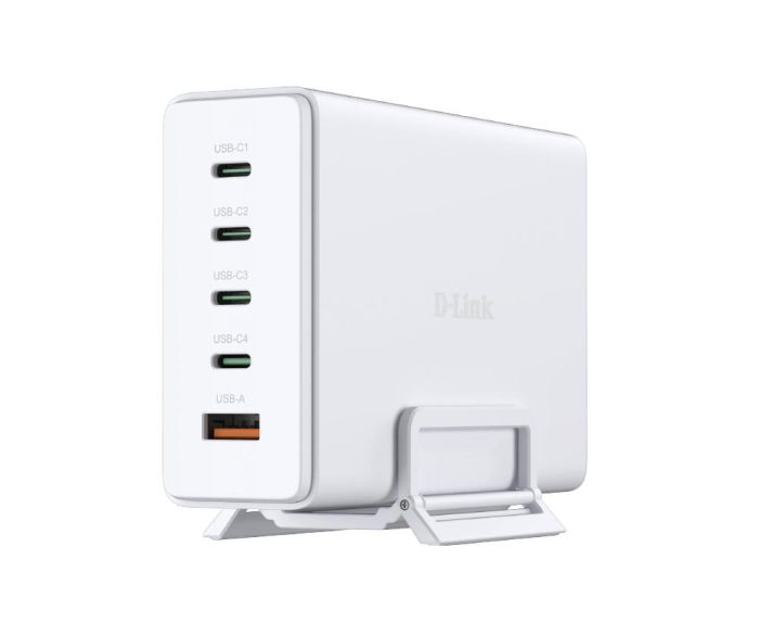 Зарядное устройство сетевое   240Вт GaN 4хUSB-С, 1xUSB-A, белый D-Link DCF-241
