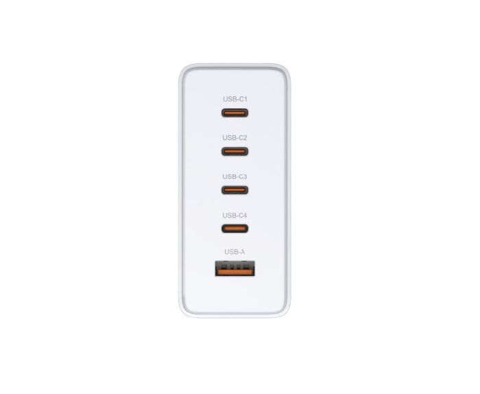 Зарядний пристрій мережевий   240Вт GaN 4хUSB-С, 1xUSB-A, білий D-Link DCF-241