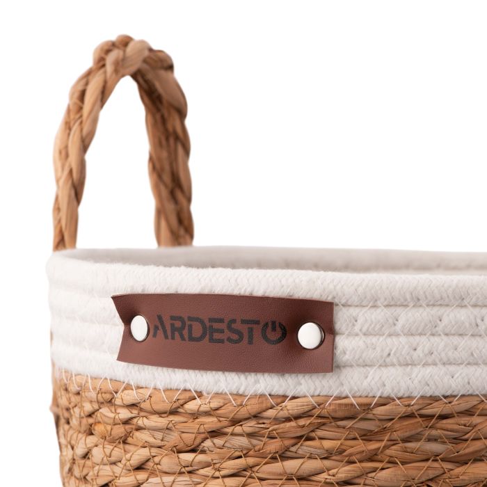 Корзина ARDESTO Prestigio 29х29х30см, рогожка из морских водорослей, хлопковый шпагат