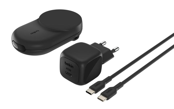 Зарядний пристрій бездротовий Belkin UltraCharge 2-in-1 Foldable Magnetic Charging 25Вт, чорний