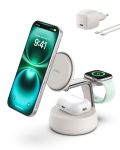 Зарядний пристрій бездротовий Belkin UltraCharge Pro 3-in-1 Magnetic Charging Dock 25Вт, Sand
