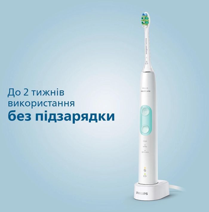 Щетка зубная электр. Philips ProtectiveClean 5100, 62т. колеб/мин, насадок-2, футляр, белый
