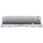 Клавіатура механічна GravaStar Mercury K1 80keys, GravaStar x Kailh Cheery Pink, EN/UKR, BT/WL/USB, білий