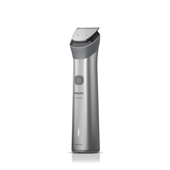 Тример Philips Series 5000, для бороди, голови та тіла, насадок-11, сталь, сірий