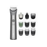 Триммер Philips Series 5000 для бороды, головы, тела, акум., насадок-10, сталь, серый