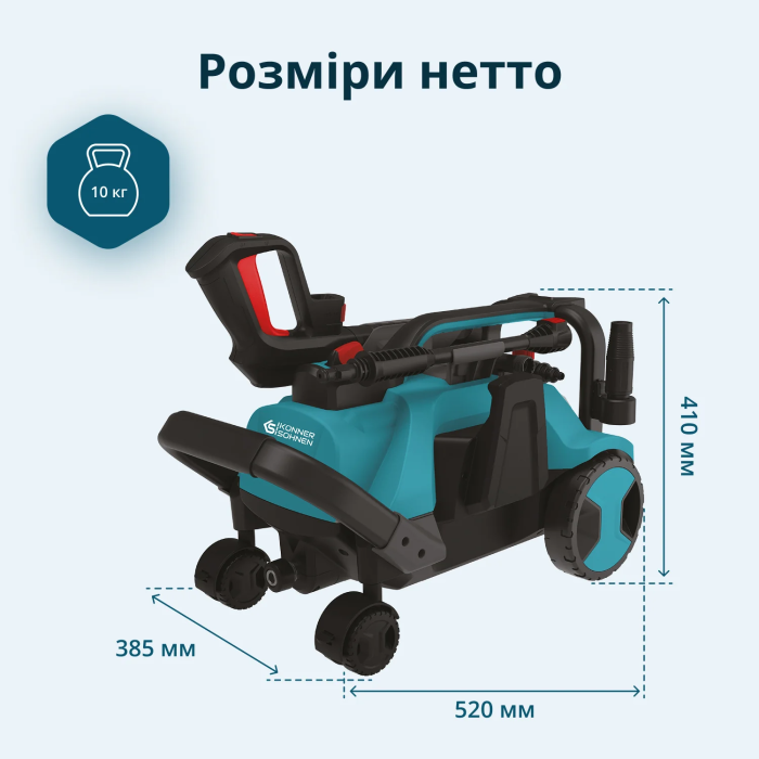Мийка високого тиску Konner&Sohnen KS 1800-2200Вт 70-160бар 336л/год шланг 8м 10кг