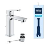 Змішувач для раковини Grohe QuickFix Dice M-розміру, довж. виливу - 116мм, неповоротний, 1 важіль, хром