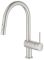 Смеситель для кухни Grohe Minta, длина излива - 223мм, поворотный/вытяжной, 1 рычаг, суперсталь