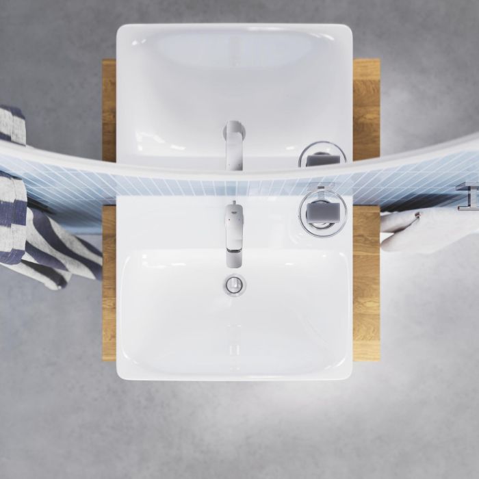 Смеситель для раковины Grohe QuickFix Dice S-размера, дл. излива - 106мм, неповоротный, 1 рычаг, хром