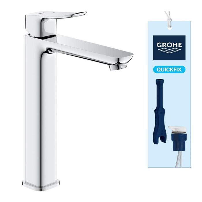 Змішувач для раковини Grohe QuickFix Dice XL-розміру, довж. виливу - 161мм, неповоротний, 1 важіль, хром