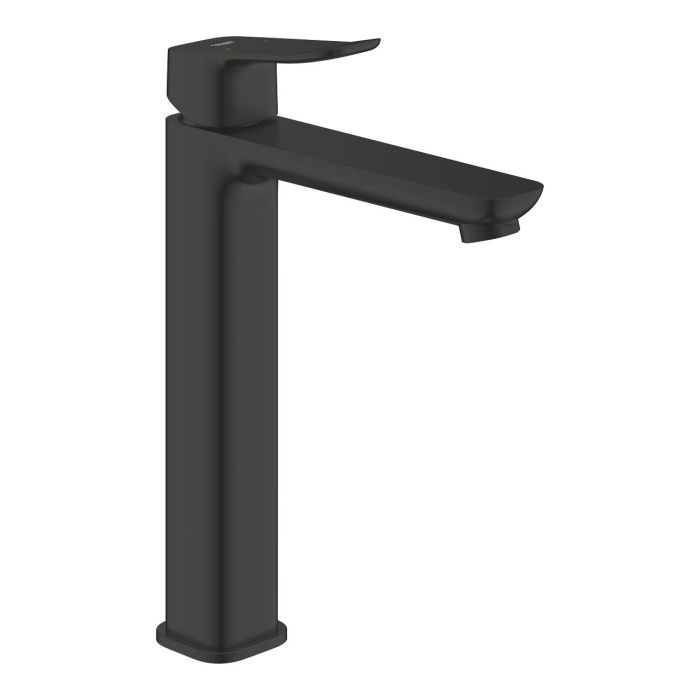 Смеситель для раковины Grohe QuickFix Dice Black XL-размера, дл. излива – 161мм, неповоротный, 1 рычаг, черный матовый