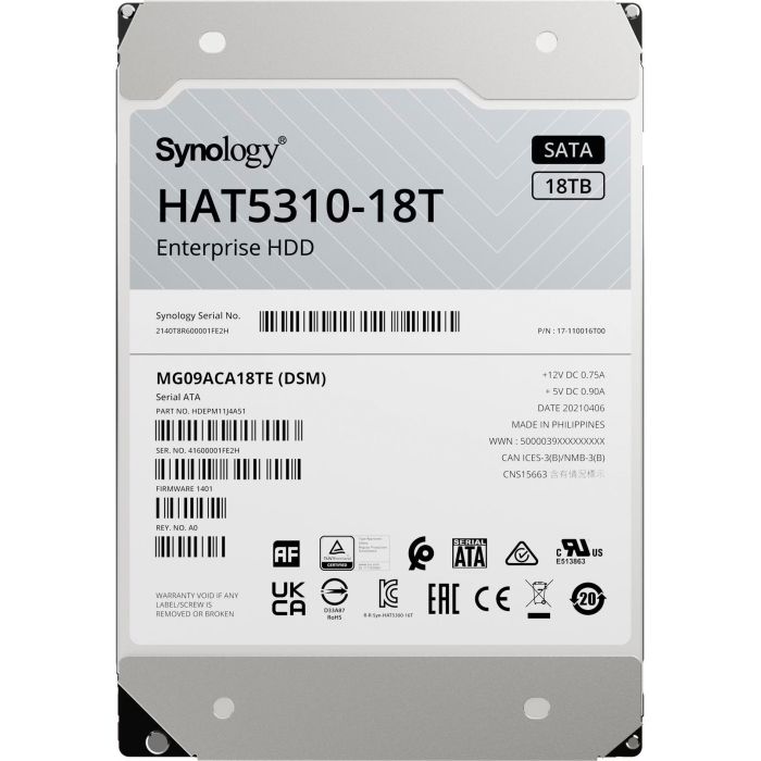 Жорсткий диск Synology 3.5" 18TБ SATA 7200
