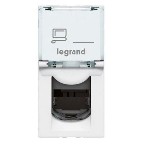 Розетка Legrand Mosaic, CAT 5e, RJ45, UTP, інформаційна, 1 модуль, білий