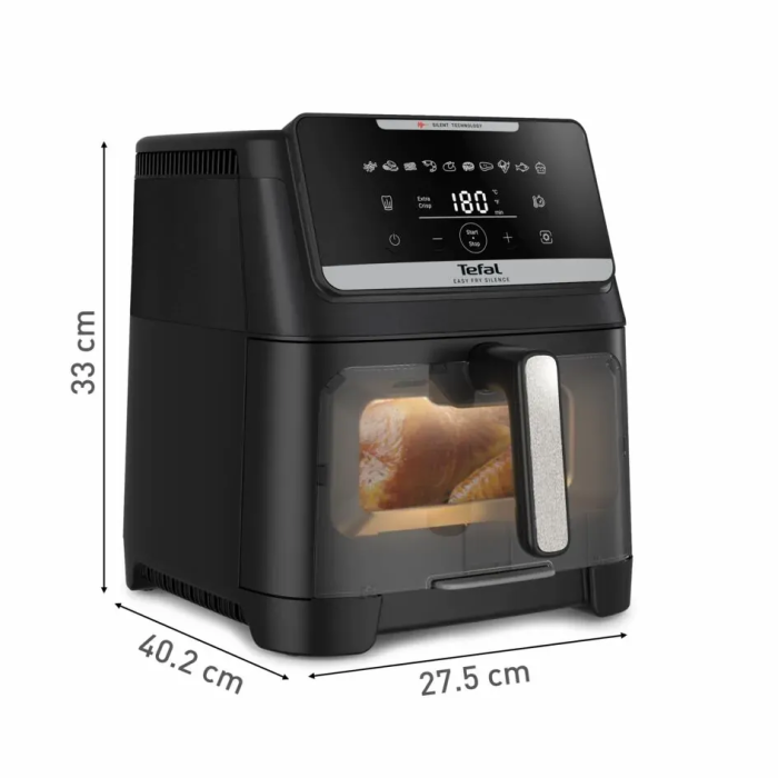 Мультипечь Tefal Easy Fry Silence XXL, 1800Вт, чаша-7л, сенсорное управл., пластик, черный