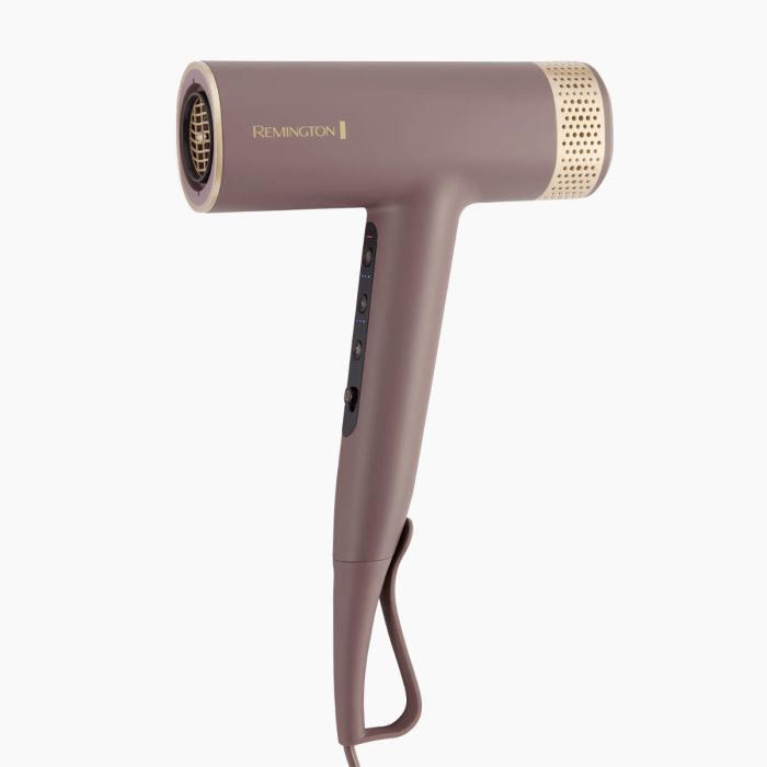Фен Remington AIRvive, 1600Вт, 3 режими, дифузор, іоніз-я, хол. обдув, фіолетово-золотий