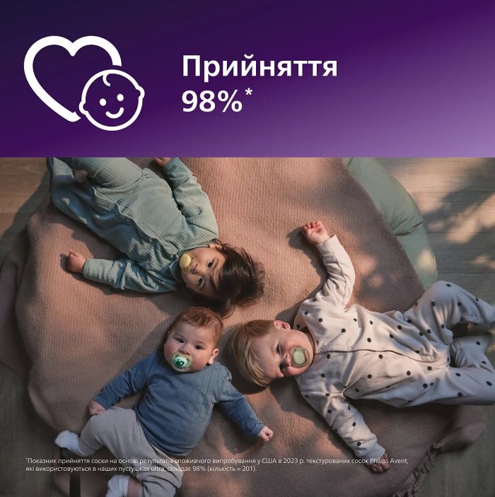 Пустушка  Avent Ultra Air, 6-18 міс., 2шт, дизайн для хлопчиків.