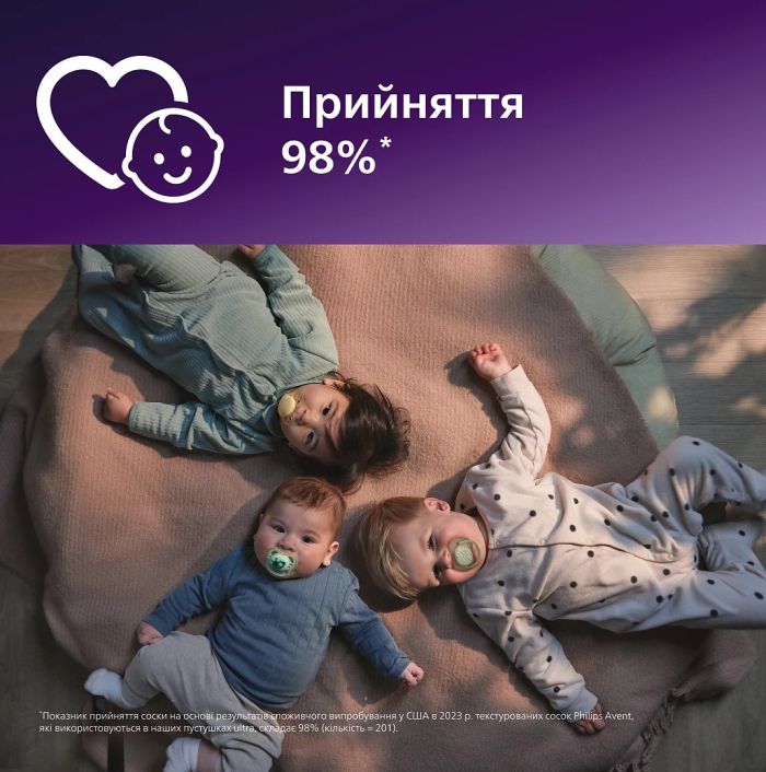 Пустушка  Avent  Ultra Air, 6-18 міс., 2шт, дизайн для дівчат.