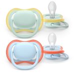 Пустушка  Avent  Ultra Air, 0-6 міс., 2 шт, дизайн для хлопчиків.