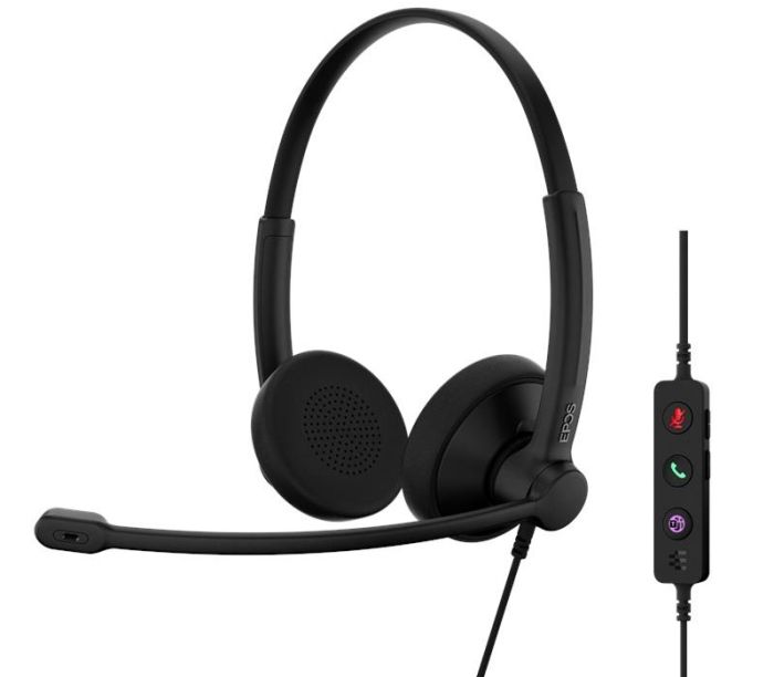 Гарнитура компьютерная стерео On-Ear EPOS IMPACT 100 MS, USB C + A, Microsoft Teams, односпрямований, 2м, Черный