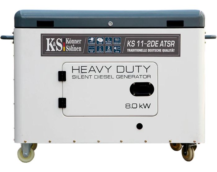 Генератор дизельний Konner&Sohnen KS 11-2DE ATSR 230В 8.0/7.5кВт електростартер 216кг