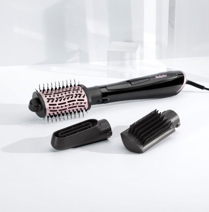 Фен-щетка Babyliss Style Smooth, 1000Вт, режимов-2, иониз-я, хол. обдув, керамика, черный