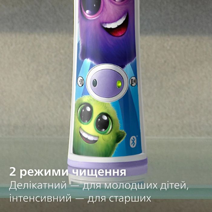 Щетка зубная электр. Philips Sonicare For Kids, 62т. колеб/мин, насадок-2, фиолетовы