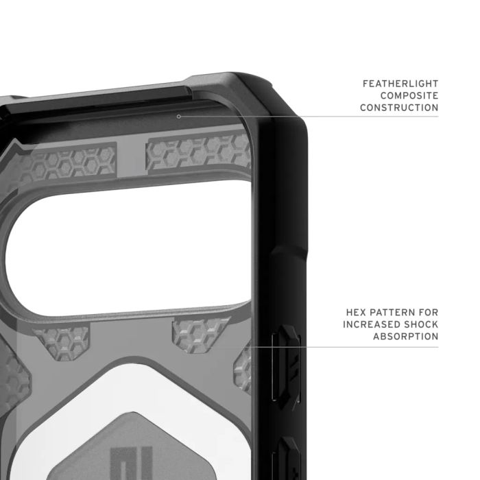 Чехол UAG для Google Pixel 10 Pro, Pathfinder Clear MagSafe, Ash