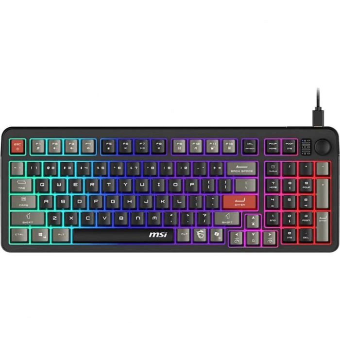 Клавиатура мембранная MSI FORGE GK110 UA 98key, USB-A, EN/UKR/RU, LED, чорний