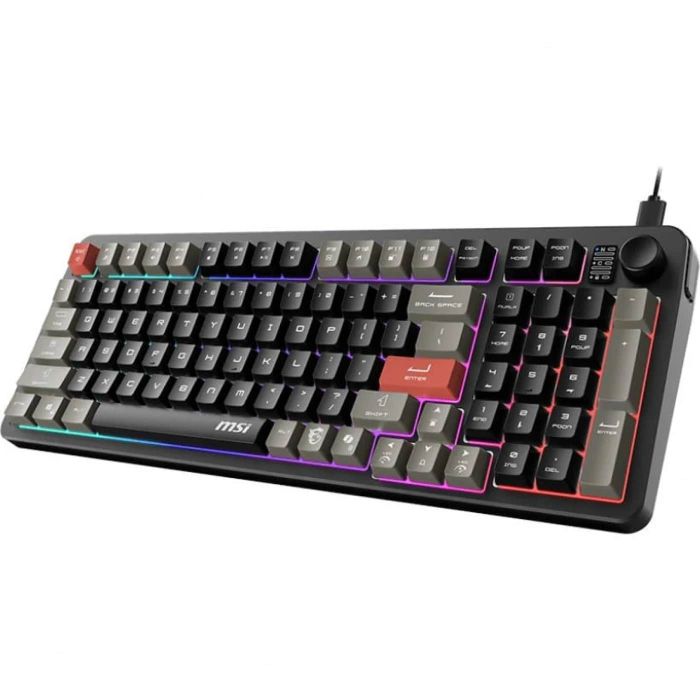 Клавиатура мембранная MSI FORGE GK110 UA 98key, USB-A, EN/UKR/RU, LED, чорний